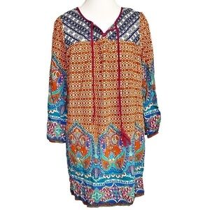 Flying Tomato Vibrant Multicolor Tunic Dress